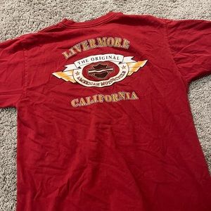 Size Large Vintage 90s Harley Davidson livermore shirt Red